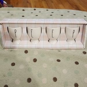 Rae Dunn New In Package "PEEP" Egg Cups